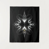 Akcenought Emblem On Black von Xzendor7 Wandteppich (Vorderseite)