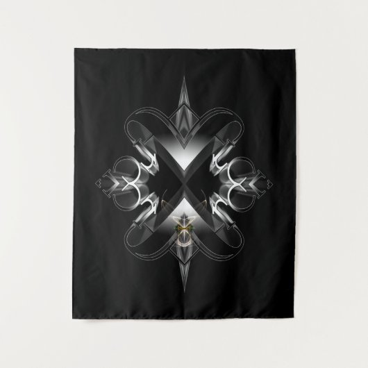 Akcenought Emblem On Black von Xzendor7 Wandteppich (Vorderseite)