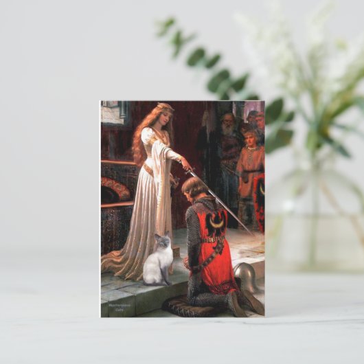 Akcolade - Blaue Point-Siamese-Katze Postkarte (Stehend Vorderseite)