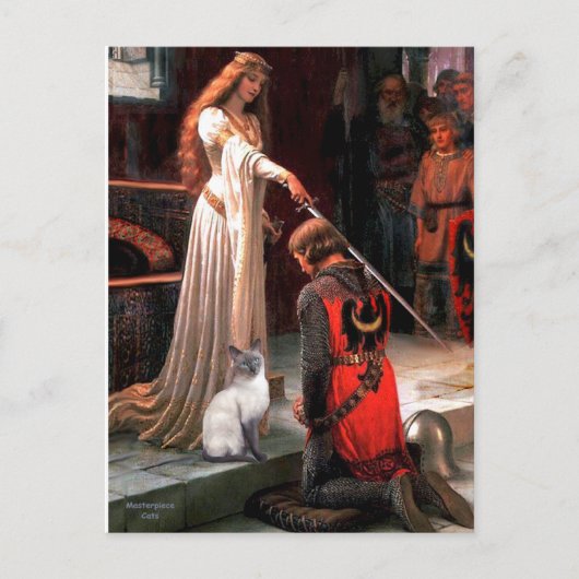 Akcolade - Blaue Point-Siamese-Katze Postkarte (Vorderseite)