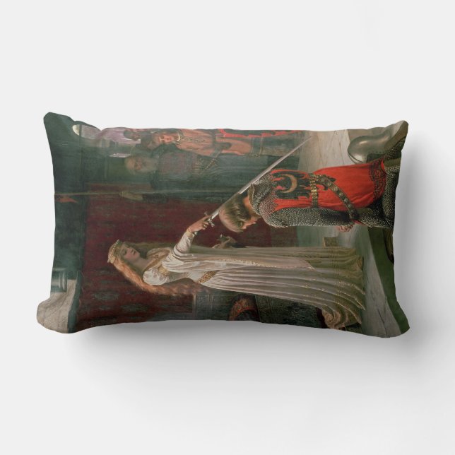 Akcolade (von Edmond Blair Leighton) Lendenkissen (Vorderseite)