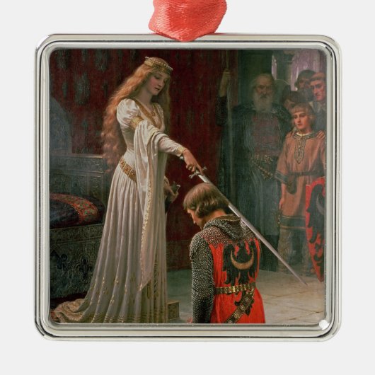 Akcolade (von Edmond Blair Leighton) Ornament Aus Metall (Vorne)