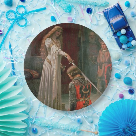 Akcolade (von Edmond Blair Leighton) Pappteller (Party)