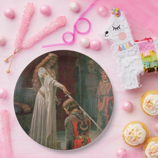 Akcolade (von Edmond Blair Leighton) Pappteller (Party)