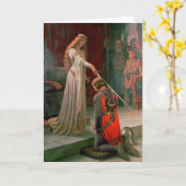 Akcolade von Edmund Blair Leighton Karte (Gelbe Blume)