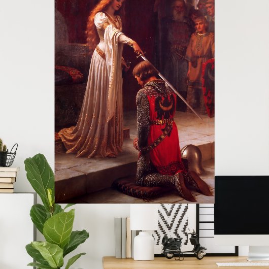 Akcolade von Edmund Blair Leighton Poster (Heimbüro)