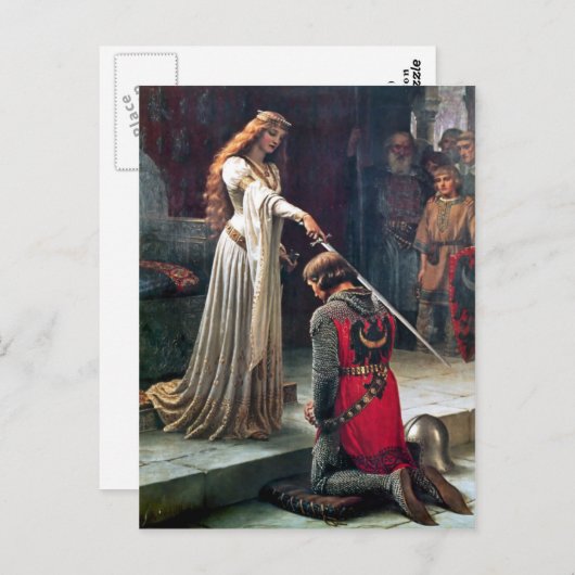 Akcolade von Edmund Blair Leighton Postkarte (Vorne/Hinten)