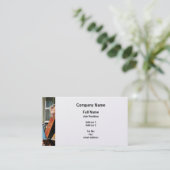 Akcordion-Mann - Platinum Finish Visitenkarte (Stehend Vorderseite)