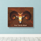 Akedah - Fraktal Ram's Head Leinwanddruck (Insitu (Holzboden))