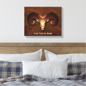 Akedah - Fraktal Ram's Head Leinwanddruck (Insitu (Schlafzimmer))