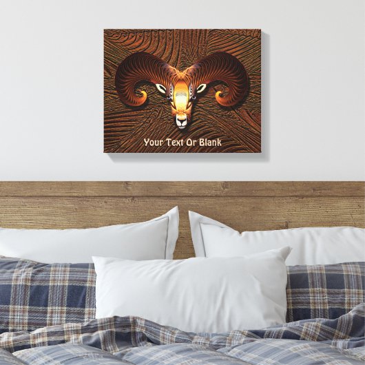 Akedah - Fraktal Ram's Head Leinwanddruck (Insitu (Schlafzimmer))