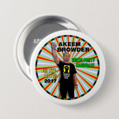 Akeem Browder für NYC Bürgermeister Button (Vorne & Hinten)