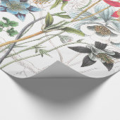 Akelei-Blumen-Geschenkpapier Geschenkpapier (Ecke)