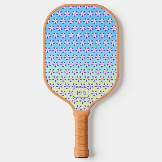 Akelei-Blumen Pickleball Schläger (Vorderseite)