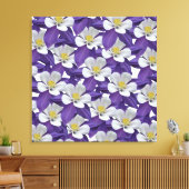 Akelei-Blumenmuster Leinwanddruck (Insitu (Wohnzimmer))