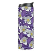 Akelei-Blumenmuster Thermosbecher (Nach links gedreht)
