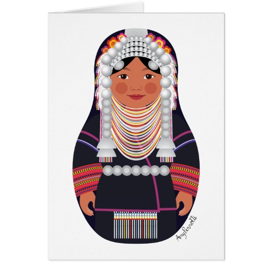 Akha of Thailand Matryoshka Card (Vorne)