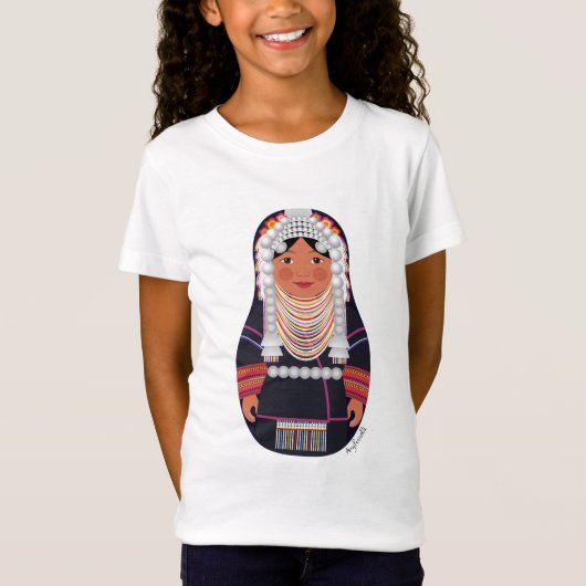 Akha of Thailand Matryoshka Girls' T-Shirt (Vorderseite)