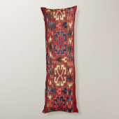 Akhal Oasis Red Band Blue Star Medallion Seitenschläferkissen (Rückseite (Vertikal))