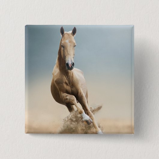 Akhal-Teke-Pferd Button (Vorderseite)
