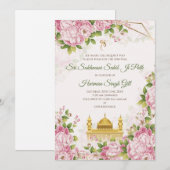 Akhand Path Digital oder Sukhmani Path Einladung (Vorne/Hinten)