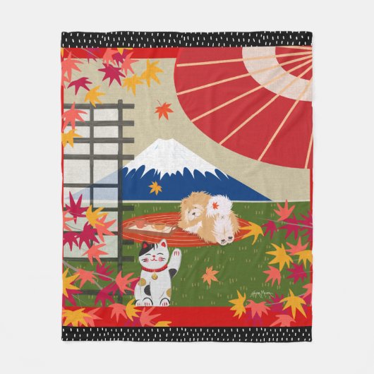 AKI Chow Fleece Decke (Vorderseite)