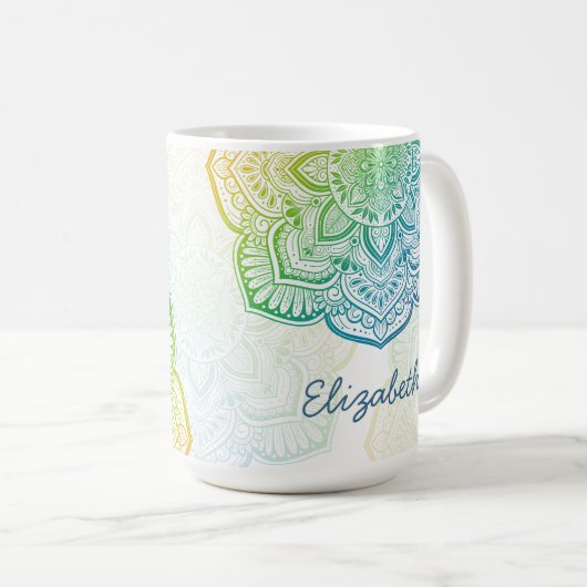 Aki Mandala 15 oz. Personalized Mug Kaffeetasse (VorderseiteRechts)