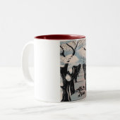 Akida japanische Blossom-Bäume. Zweifarbige Tasse (Vorderseite Links)