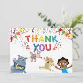 Akili & Friends Dankeschön-Karte (Horizontal) Dankeskarte (Stehend Vorderseite)