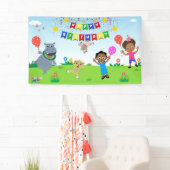 Akili & Friends Geburtstag Vinyl Banner 2 (Insitu)