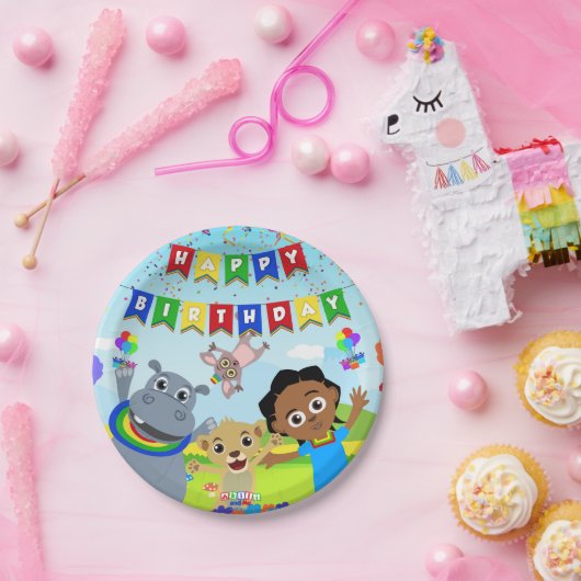 Akili & Friends Paper Plate 2 Pappteller (Party)