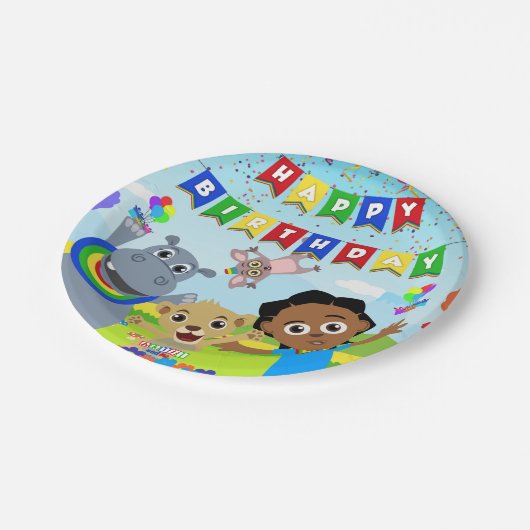Akili & Friends Paper Plate 2 Pappteller (Schrägansicht)