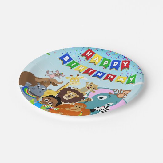 Akili und Friends Paper Plate 1 Pappteller (Schrägansicht)