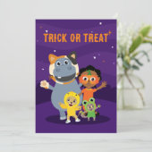 Akili und ich Halloween Einladungen (Stehend Vorderseite)