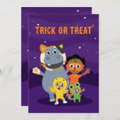 Akili und ich Halloween Einladungen (Vorne/Hinten)