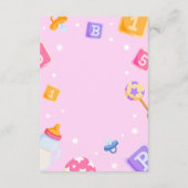 Akili und Me Babydusche Begleitkarte (Rückseite)