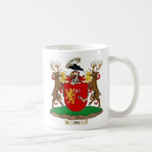 Akins Clan-Wappen u. Wappen Keramik-Kaffee-Tasse Kaffeetasse (Rechts)