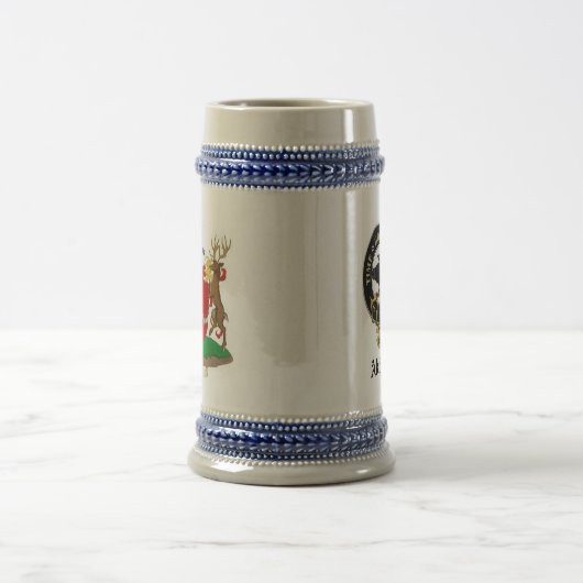 Akins Clan-Wappen u. Wappen Keramik Stein Bierglas (Mittel)