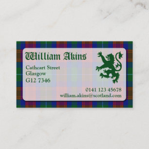 Akins Tartan Business Card Visitenkarte