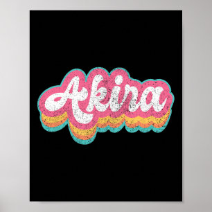 Akira Vorname Girl Vintag 70er 80er Personalisiert Poster