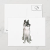 Akita (A) - (schwarze Maske) Postkarte (Vorne/Hinten)