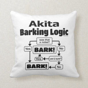 Akita-Abstreifenlogik Kissen