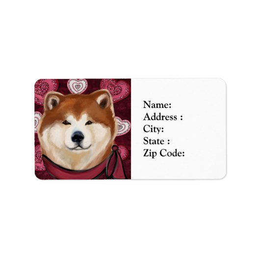 AKITA ADRESSAUFKLEBER (Vorne)