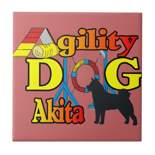 akita_Agility Fliese (Vorderseite)