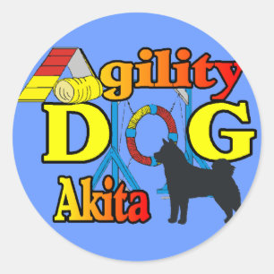 Akita Agility Runder Aufkleber
