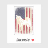 Akita American Flag Patriotic Dog Geschenk. Perfec Aufkleber (Blatt)