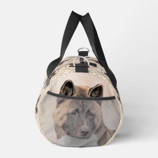 Akita American Japanese Inu Sable Painting Art Duffle Bag (Rechts)