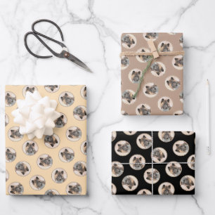 Akita American Japanese Inu Sable Painting Art Geschenkpapier Set