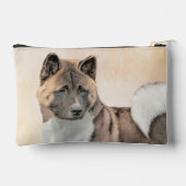 Akita American Japanese Inu Sable Painting Art Zubehörtasche (Rückseite)