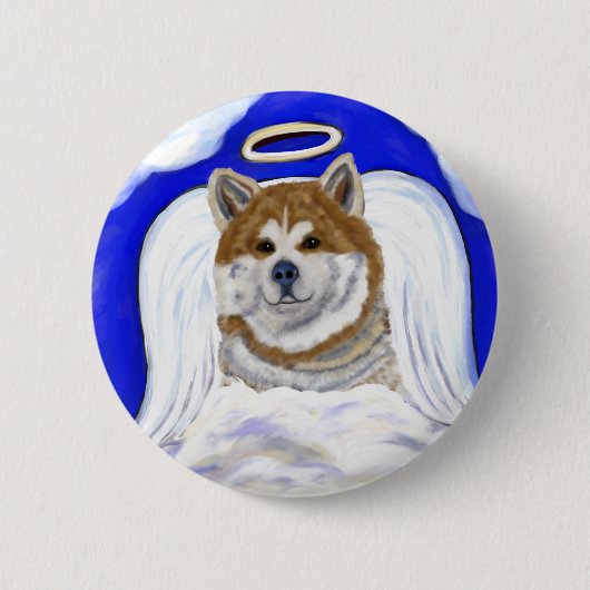 Akita Angel Button (Vorderseite)